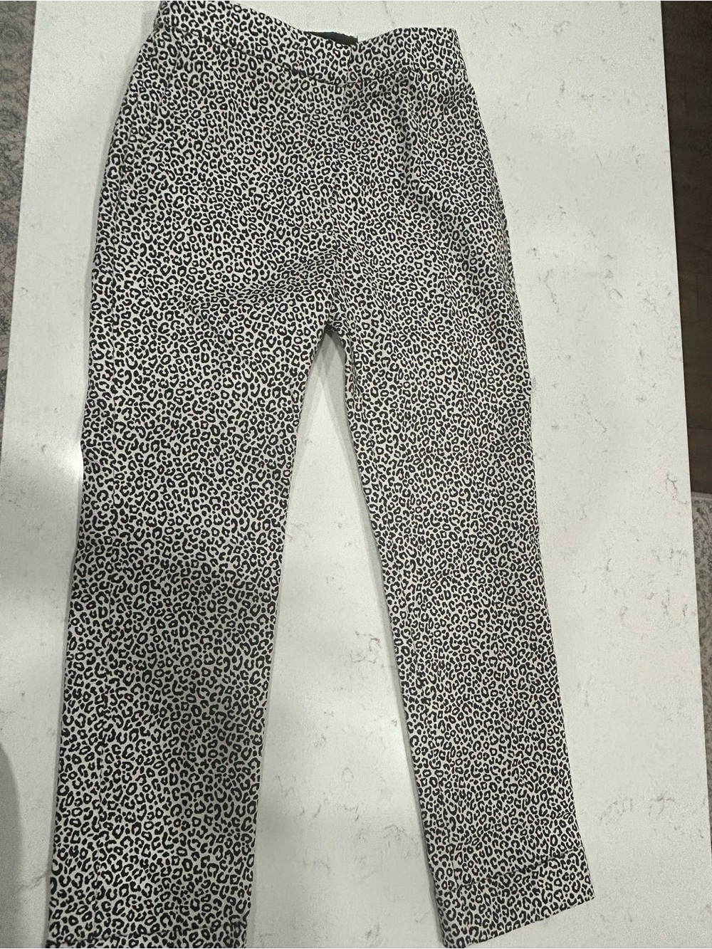 Ann Taylor Black and White Leopard Print Leggings
